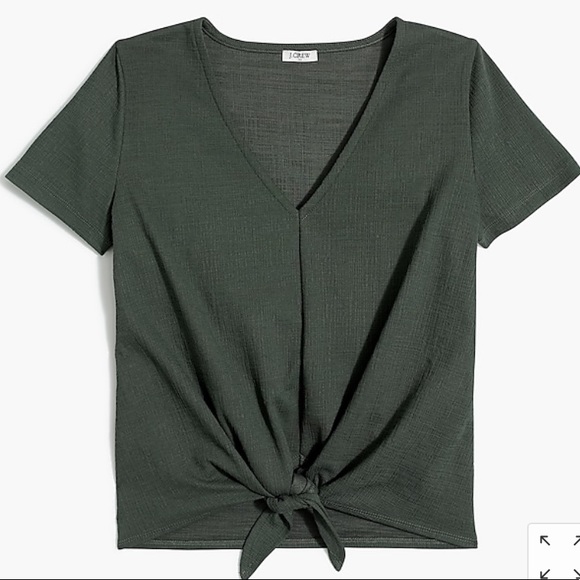 J. Crew Tops - JCrew Textured Tie Front Top NWT